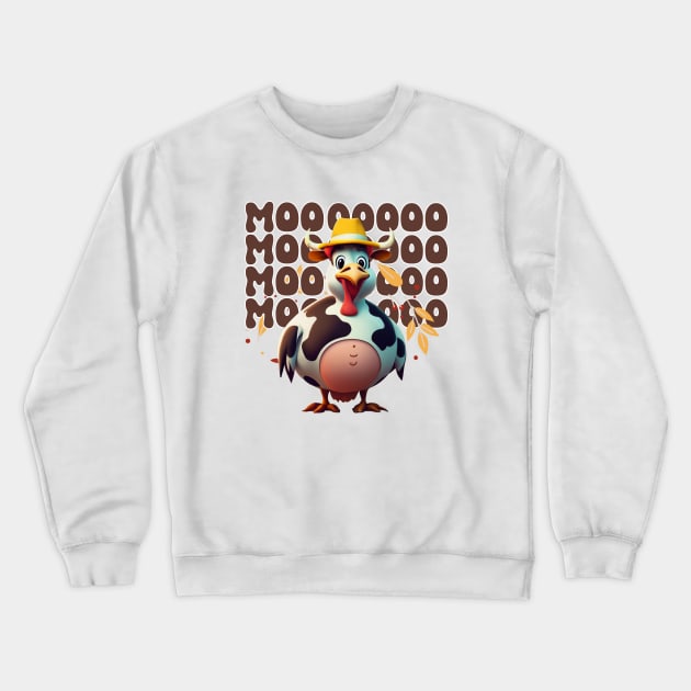 Funny Thanksgiving joke for farmers who raise cows Cute fake Thanksgiving turkey cow. Thanksgiving Funny Fake Cow Mo Thanksgiving Türkiye. Funny Thanksgiving joke for farmers who raise cows or grandpa, grandma, mom and dad Crewneck Sweatshirt by click2print